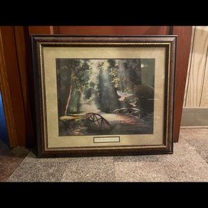 Vintage Lord Bless People With Peace Framed Art